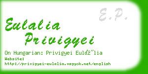 eulalia privigyei business card